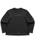 Dragon Black Waffle Knit Oversized Full-Sleeve Front View by DYNOR