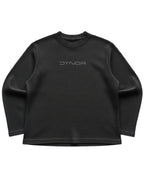 Dragon Black Waffle Knit Oversized Full-Sleeve Front View by DYNOR