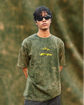 Dope Stuff Green Burnout Oversized T-Shirt