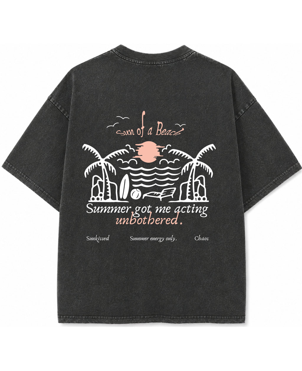 Vintage Fade Wash Oversized T-shirt Back Design