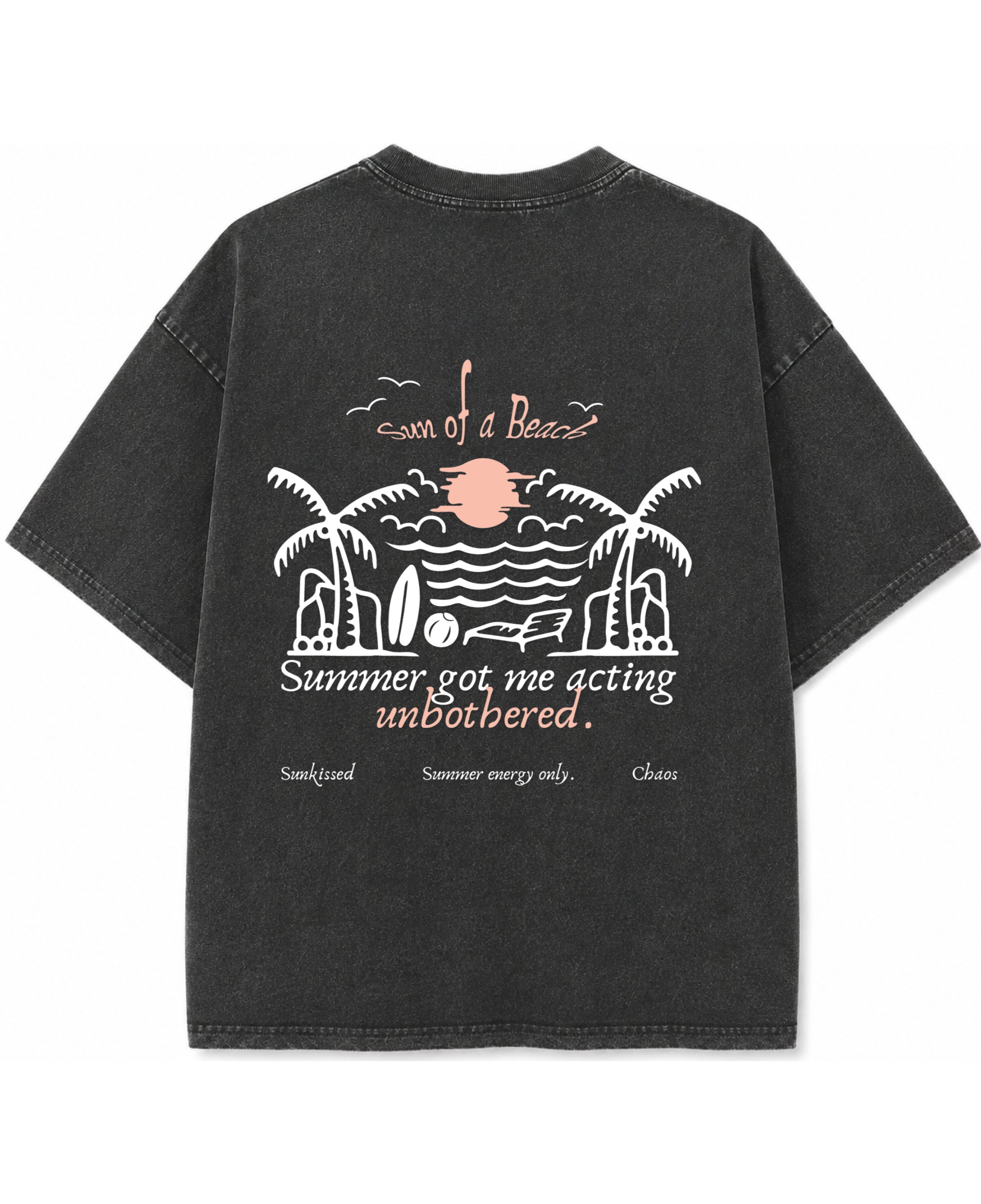 Vintage Fade Wash Oversized T-shirt Back Design