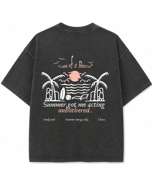 Vintage Fade Wash Oversized T-shirt Back Design