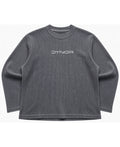Acidwash waffle knit oversized full-sleeve Front Design