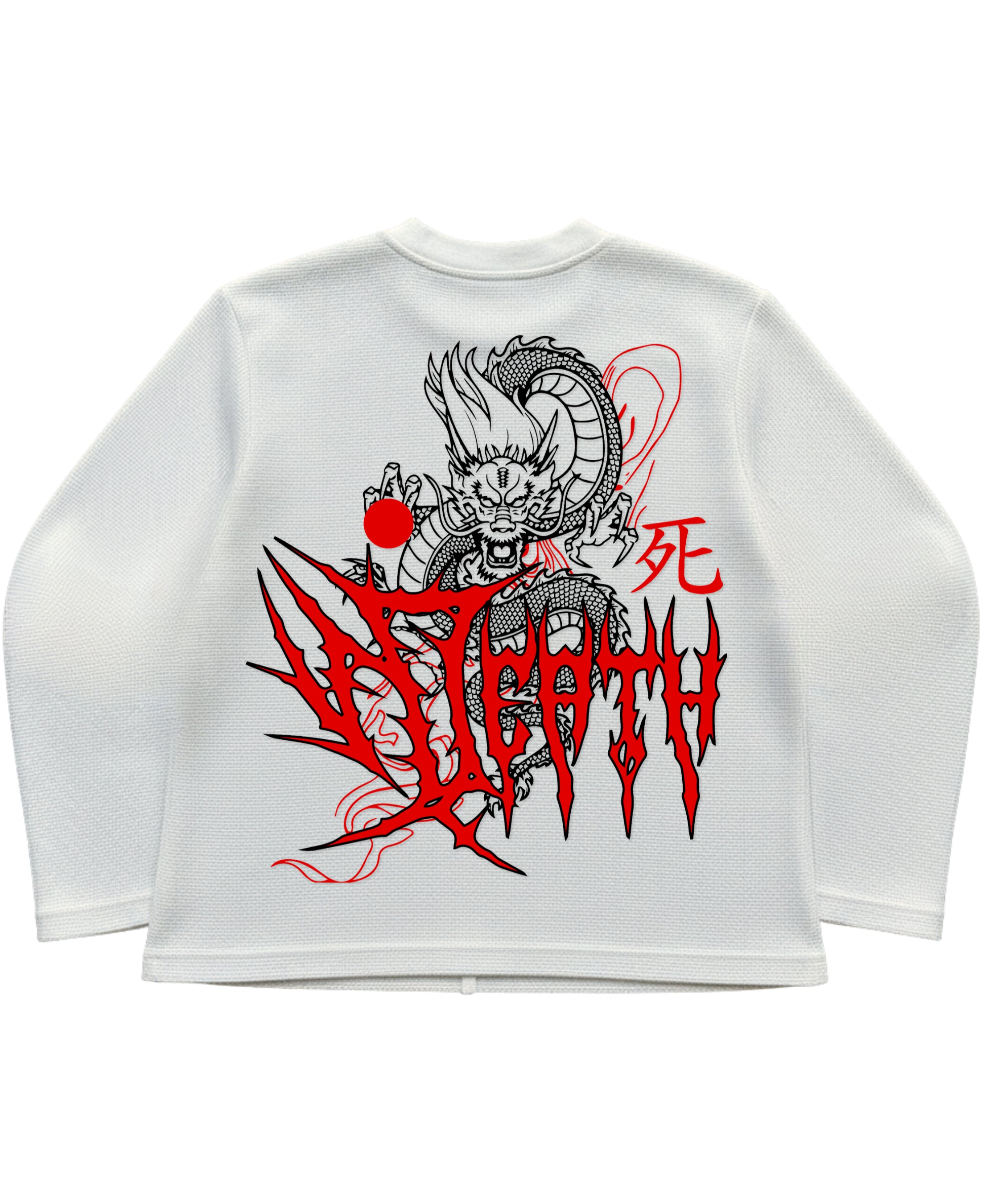 Off-white waffle knit oversized full-sleeve Back Design