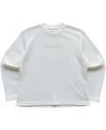 Off-white waffle knit oversized full-sleeve Front Design
