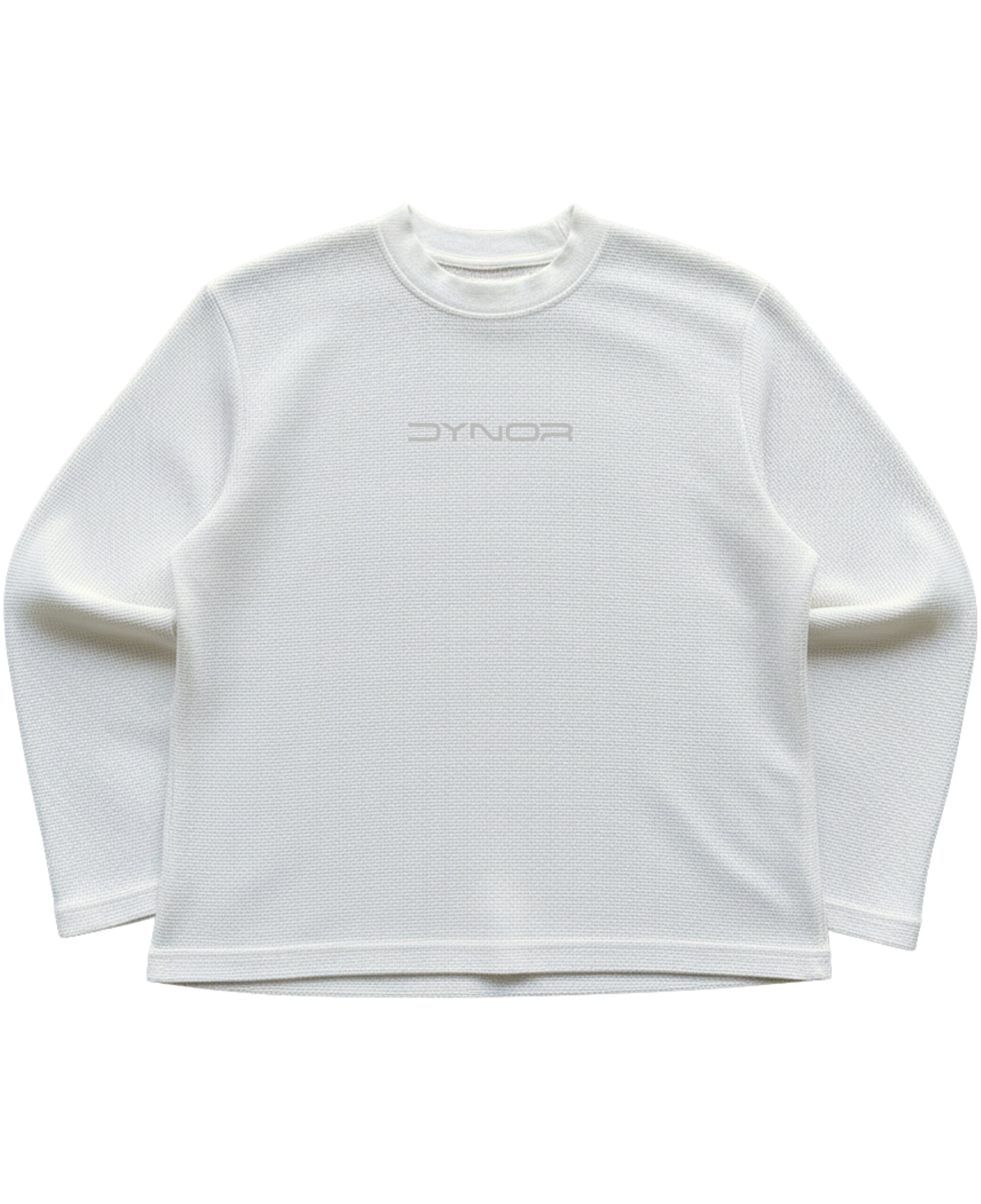 Off-white waffle knit oversized full-sleeve Front Design