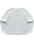 Off-white waffle knit oversized full-sleeve Front Design