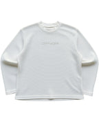 Off-white waffle knit oversized full-sleeve Front Design