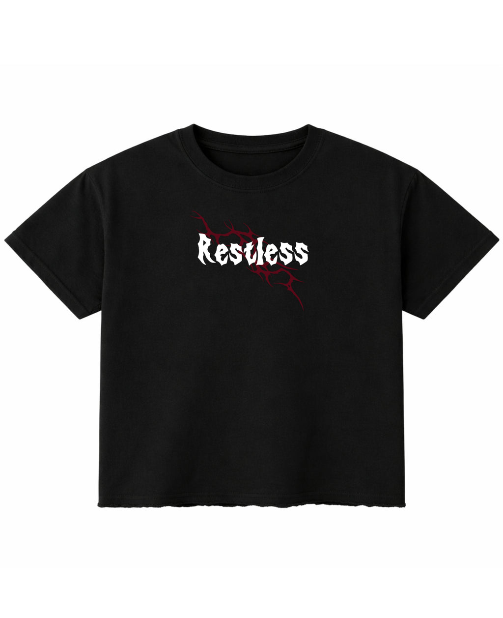 Black Boxy Fit T-shirt Front Design