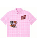 Pink Gingham Oxford Boxy Shirt Front Design