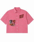 Red Picnic Oxford Boxy Shirt Front Design