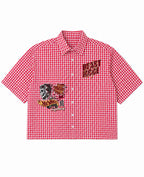 Red Picnic Oxford Boxy Shirt Front Design