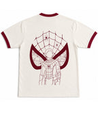 Off White & Maroon Ringer tee Back Design